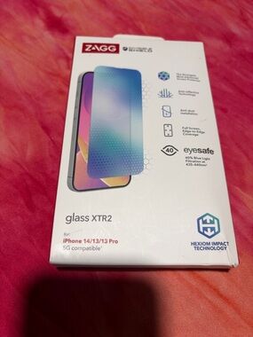 Zagg Glass XTR2 Screen Protector for iPhone 14/13/13 Pro - Blue